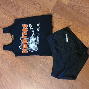 Hooters Birmingham Alabama uniform set tops small shorts xs